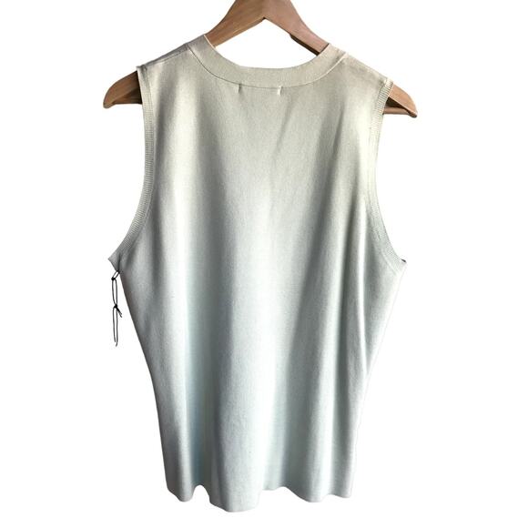 Jillian Jones Pale Mint Colored Silk Blend Sweater Vest NWT size XL-Runs Small - Picture 2 of 6